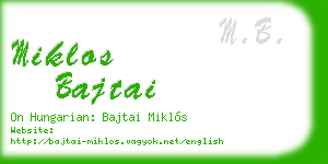 miklos bajtai business card